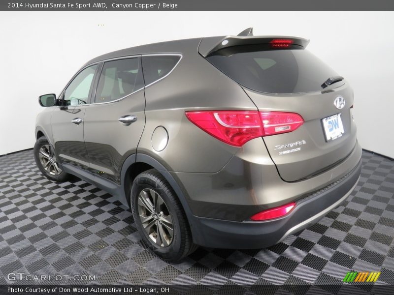 Canyon Copper / Beige 2014 Hyundai Santa Fe Sport AWD