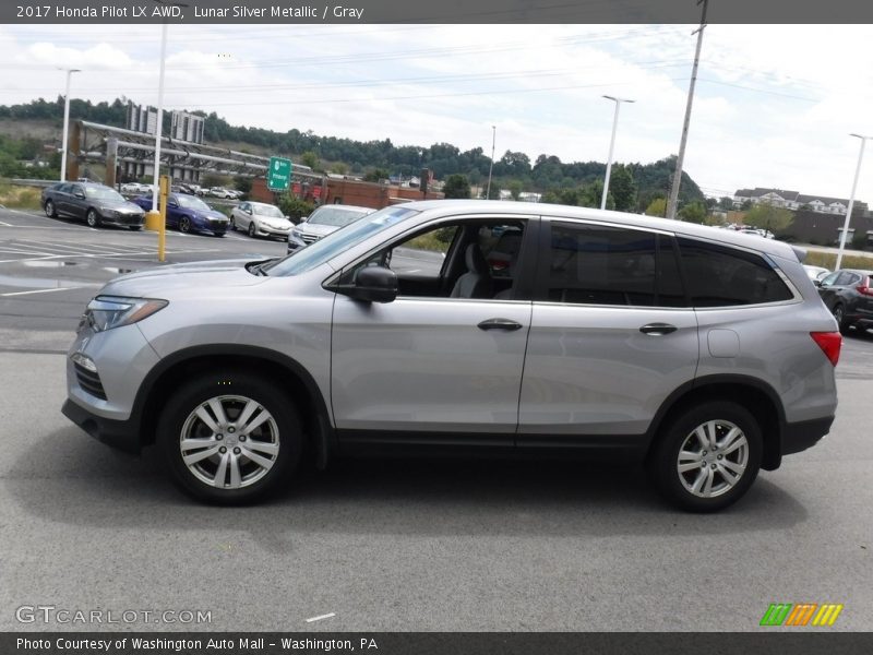 Lunar Silver Metallic / Gray 2017 Honda Pilot LX AWD