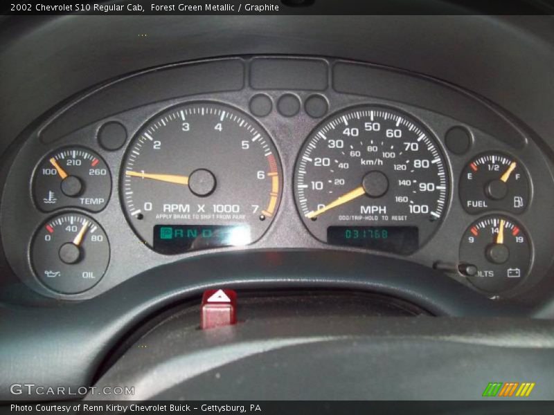 Forest Green Metallic / Graphite 2002 Chevrolet S10 Regular Cab