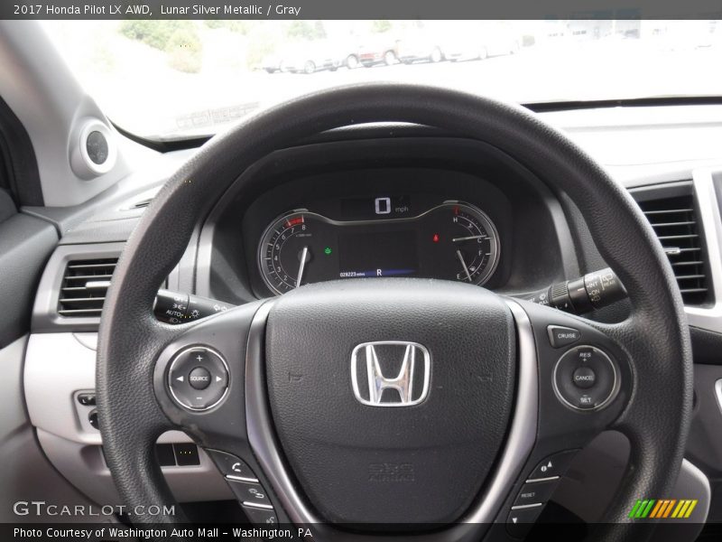 Lunar Silver Metallic / Gray 2017 Honda Pilot LX AWD