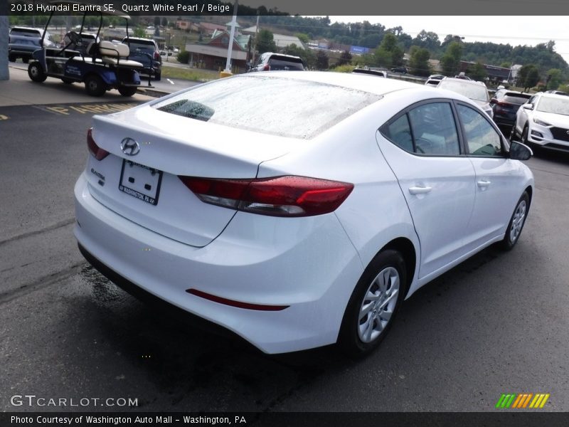 Quartz White Pearl / Beige 2018 Hyundai Elantra SE