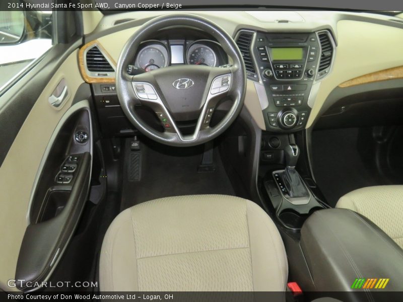 Canyon Copper / Beige 2014 Hyundai Santa Fe Sport AWD