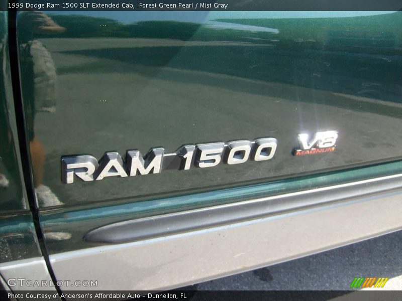 Forest Green Pearl / Mist Gray 1999 Dodge Ram 1500 SLT Extended Cab