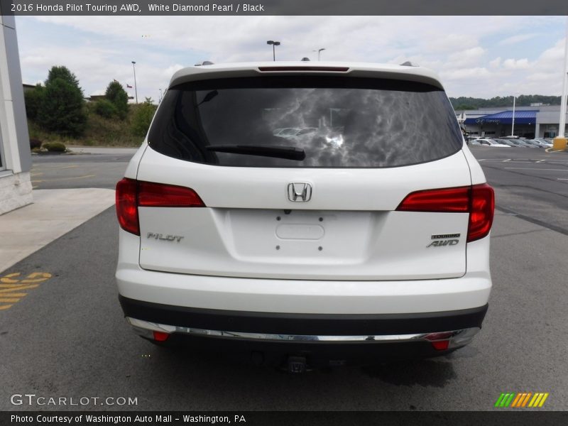 White Diamond Pearl / Black 2016 Honda Pilot Touring AWD