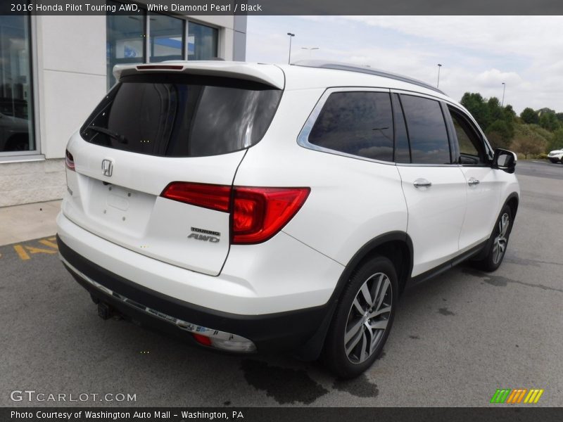 White Diamond Pearl / Black 2016 Honda Pilot Touring AWD