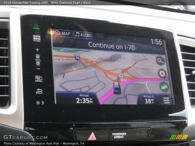 Navigation of 2016 Pilot Touring AWD