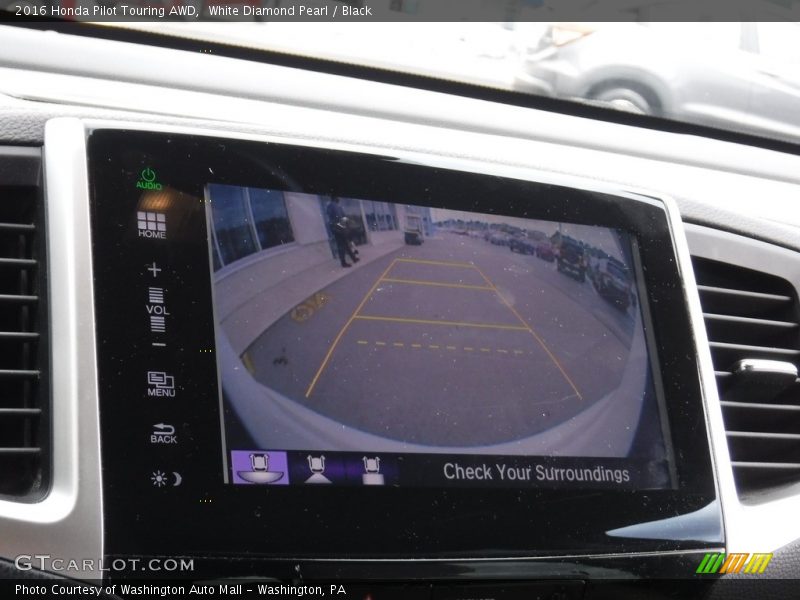White Diamond Pearl / Black 2016 Honda Pilot Touring AWD