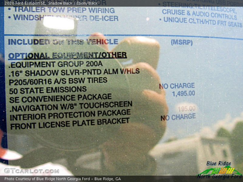Shadow Black / Ebony Black 2020 Ford EcoSport SE