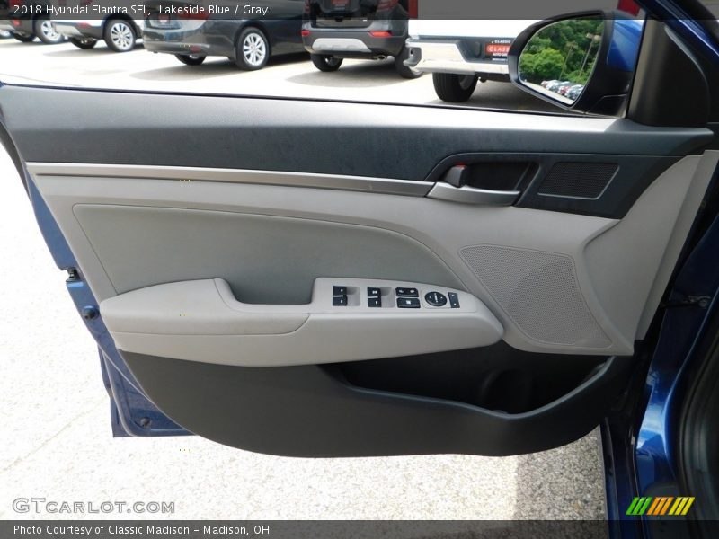 Lakeside Blue / Gray 2018 Hyundai Elantra SEL