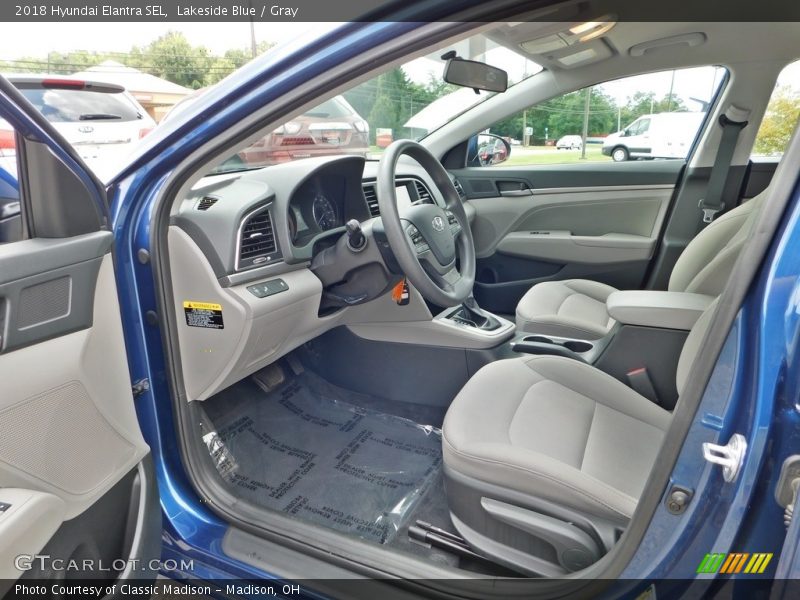 Lakeside Blue / Gray 2018 Hyundai Elantra SEL