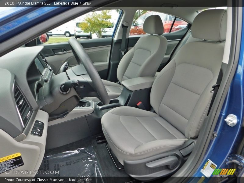 Lakeside Blue / Gray 2018 Hyundai Elantra SEL