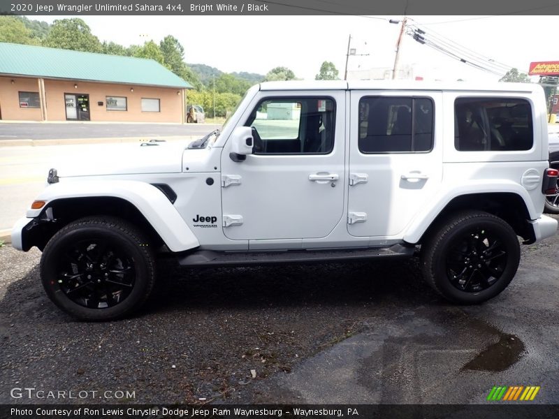 Bright White / Black 2020 Jeep Wrangler Unlimited Sahara 4x4