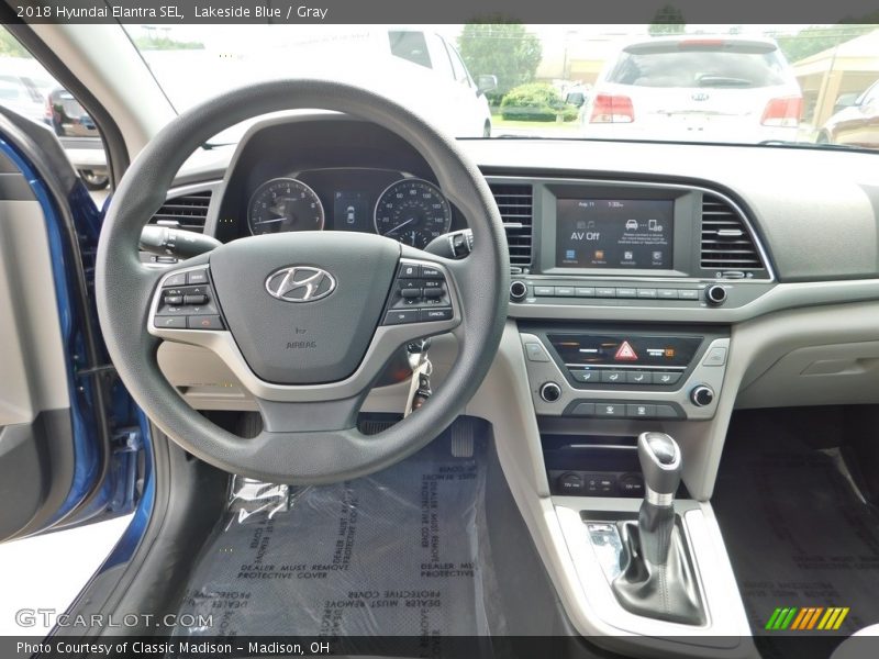 Lakeside Blue / Gray 2018 Hyundai Elantra SEL