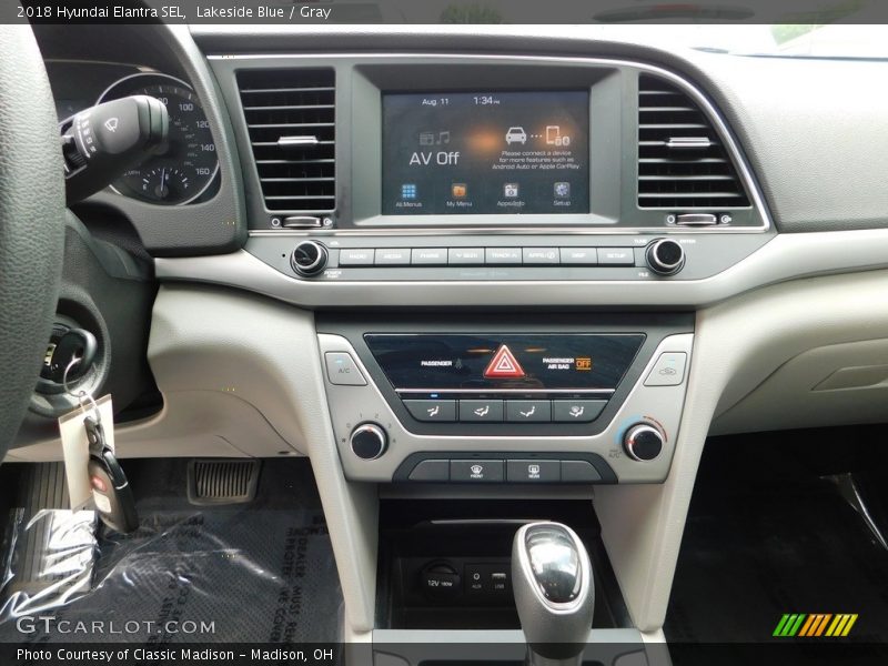 Lakeside Blue / Gray 2018 Hyundai Elantra SEL