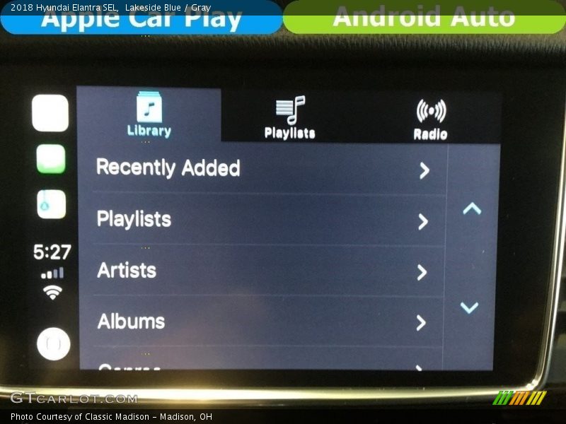 Lakeside Blue / Gray 2018 Hyundai Elantra SEL