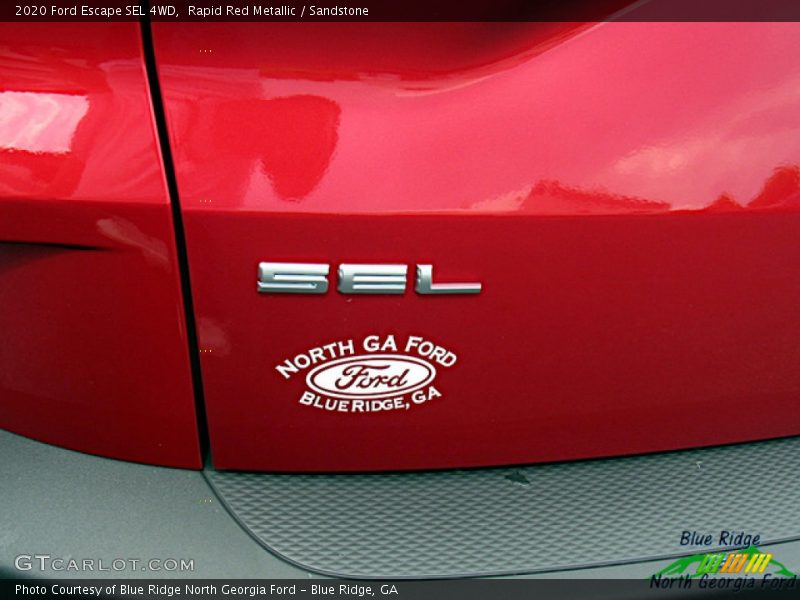 Rapid Red Metallic / Sandstone 2020 Ford Escape SEL 4WD
