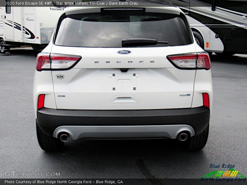 Star White Metallic Tri-Coat / Dark Earth Gray 2020 Ford Escape SE 4WD