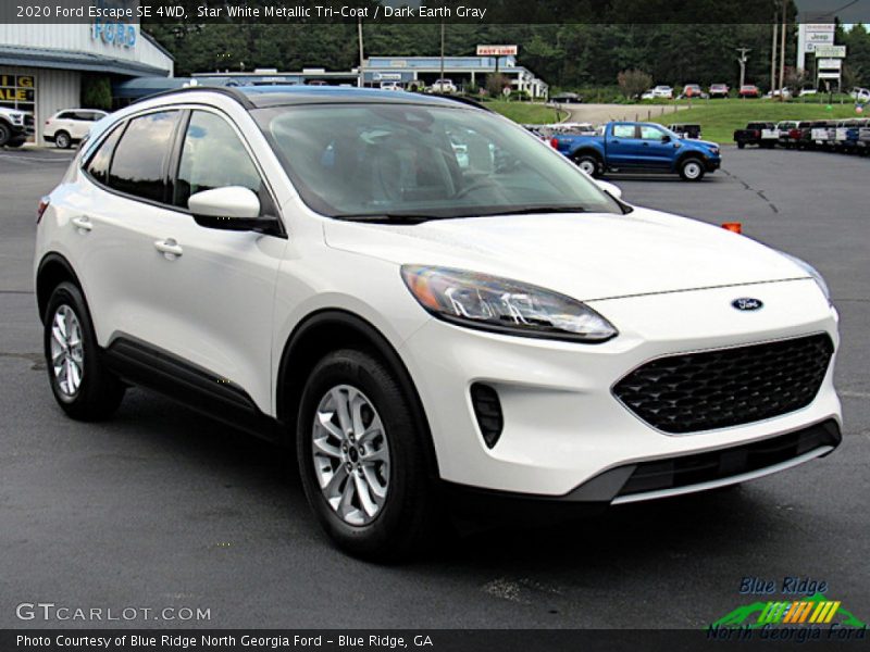 Star White Metallic Tri-Coat / Dark Earth Gray 2020 Ford Escape SE 4WD