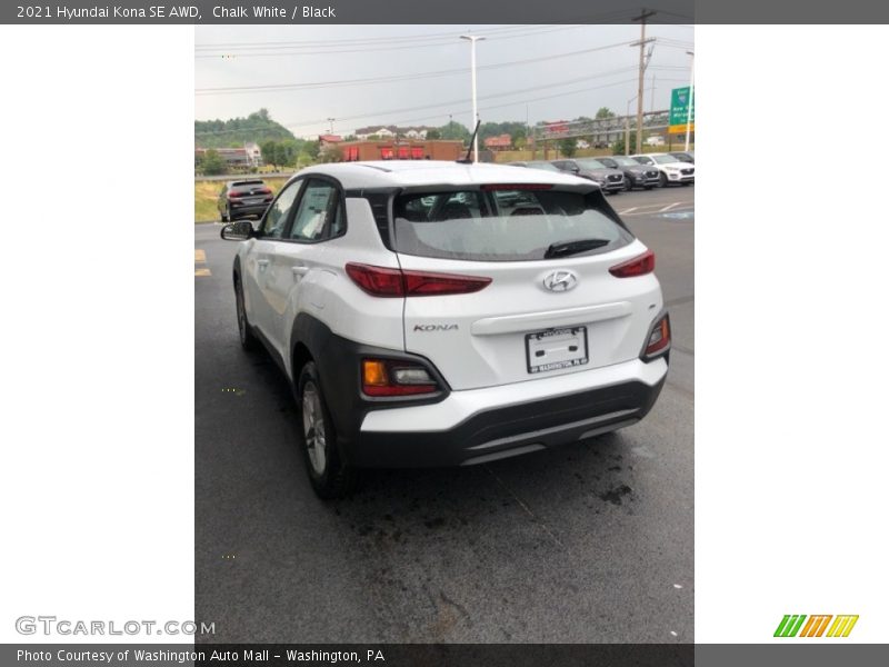 Chalk White / Black 2021 Hyundai Kona SE AWD