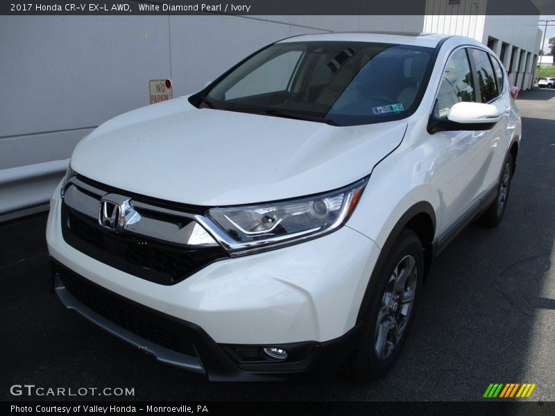 White Diamond Pearl / Ivory 2017 Honda CR-V EX-L AWD