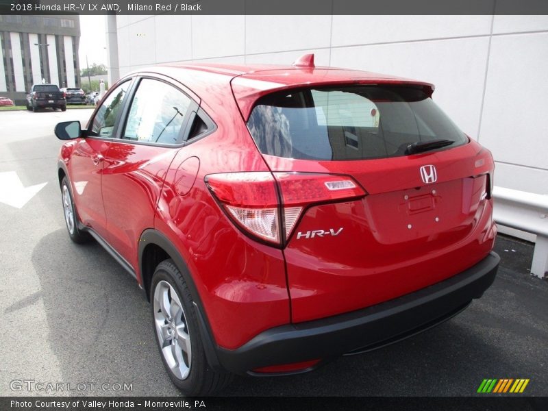 Milano Red / Black 2018 Honda HR-V LX AWD