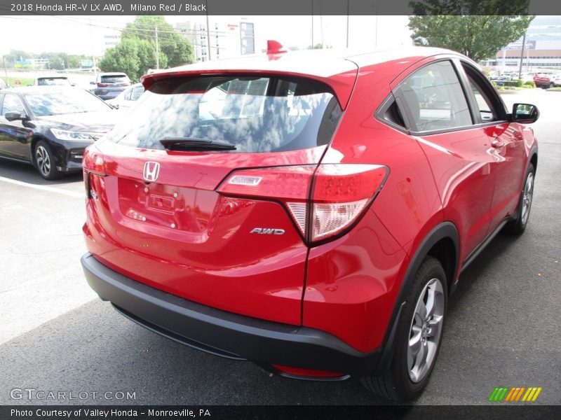 Milano Red / Black 2018 Honda HR-V LX AWD