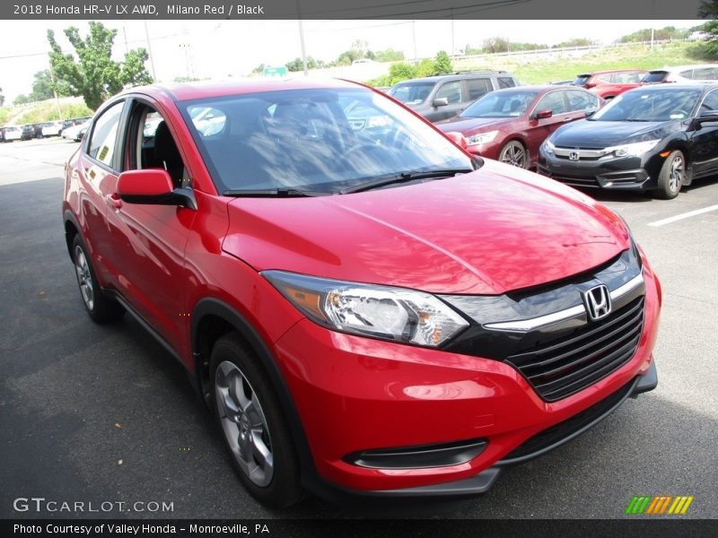 Milano Red / Black 2018 Honda HR-V LX AWD