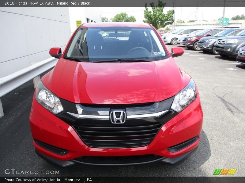 Milano Red / Black 2018 Honda HR-V LX AWD