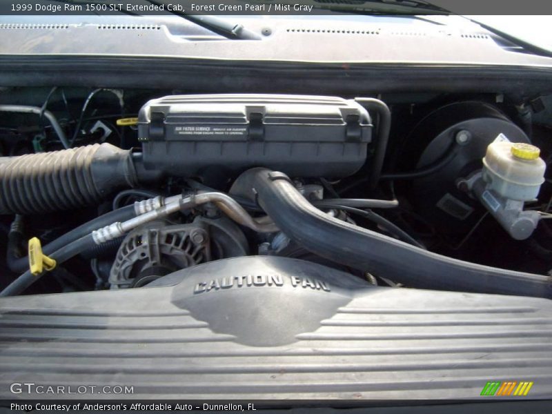 Forest Green Pearl / Mist Gray 1999 Dodge Ram 1500 SLT Extended Cab