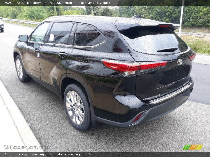 Midnight Black Metallic / Black 2020 Toyota Highlander Limited AWD