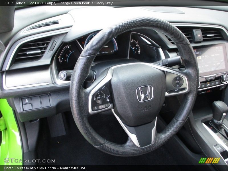 Energy Green Pearl / Black/Gray 2017 Honda Civic EX-T Coupe