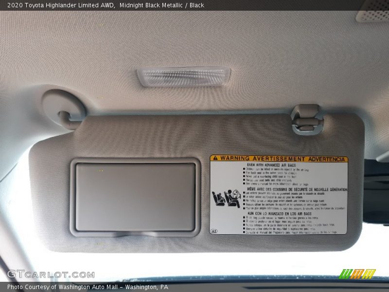 Midnight Black Metallic / Black 2020 Toyota Highlander Limited AWD