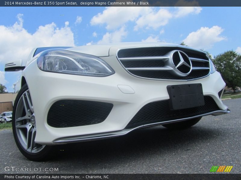 designo Magno Cashmere White / Black 2014 Mercedes-Benz E 350 Sport Sedan