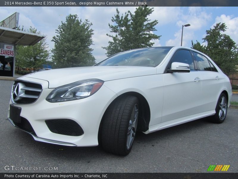 designo Magno Cashmere White / Black 2014 Mercedes-Benz E 350 Sport Sedan