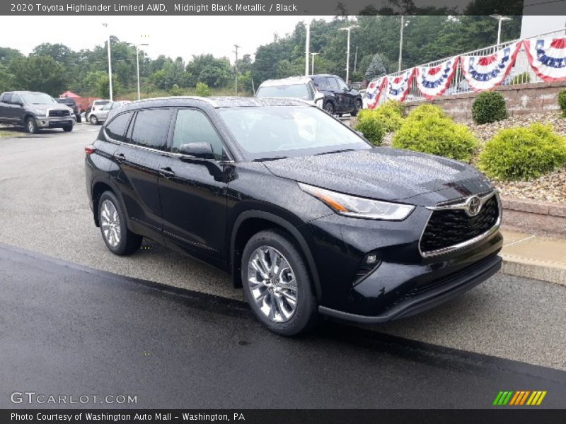 Midnight Black Metallic / Black 2020 Toyota Highlander Limited AWD