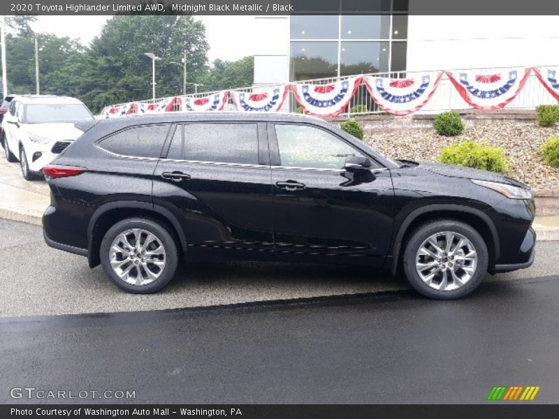 Midnight Black Metallic / Black 2020 Toyota Highlander Limited AWD