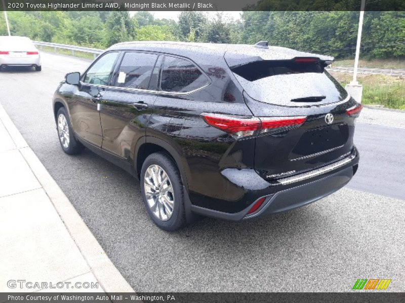 Midnight Black Metallic / Black 2020 Toyota Highlander Limited AWD
