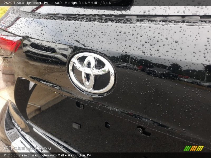 Midnight Black Metallic / Black 2020 Toyota Highlander Limited AWD