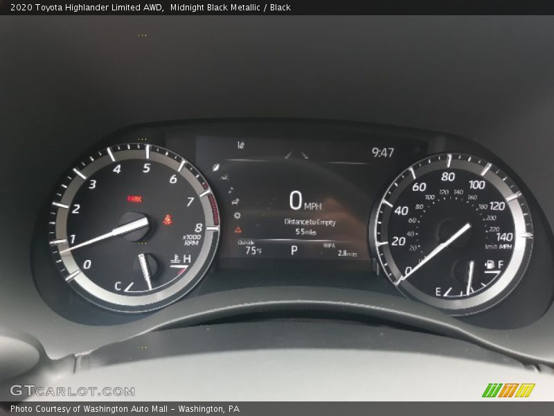 Midnight Black Metallic / Black 2020 Toyota Highlander Limited AWD