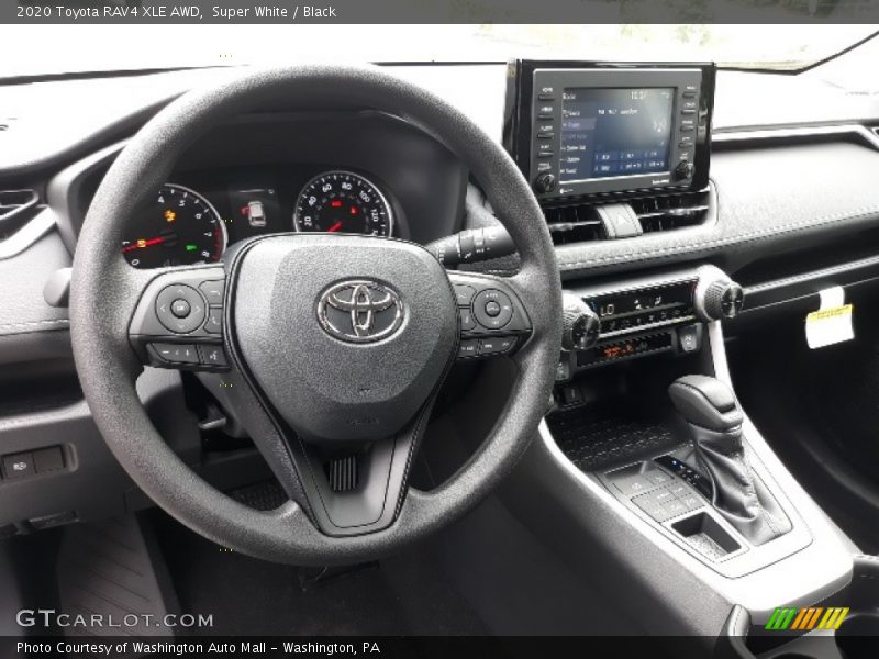 Super White / Black 2020 Toyota RAV4 XLE AWD