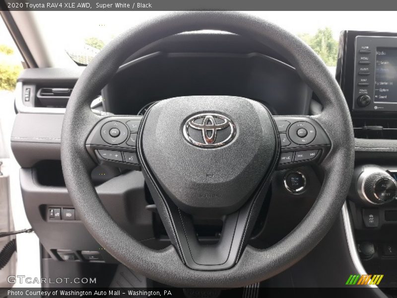 Super White / Black 2020 Toyota RAV4 XLE AWD