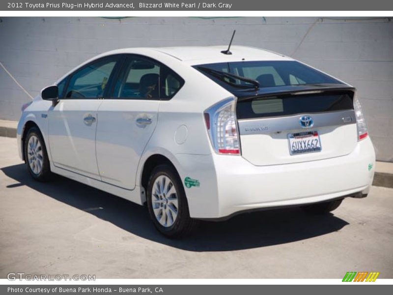 Blizzard White Pearl / Dark Gray 2012 Toyota Prius Plug-in Hybrid Advanced