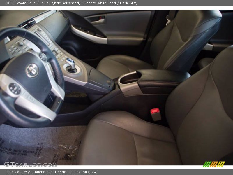 Blizzard White Pearl / Dark Gray 2012 Toyota Prius Plug-in Hybrid Advanced
