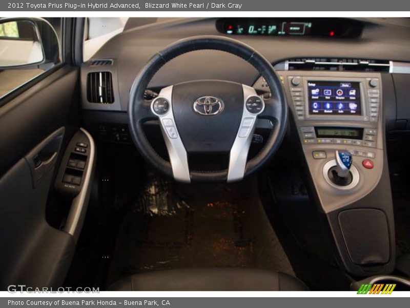 Blizzard White Pearl / Dark Gray 2012 Toyota Prius Plug-in Hybrid Advanced