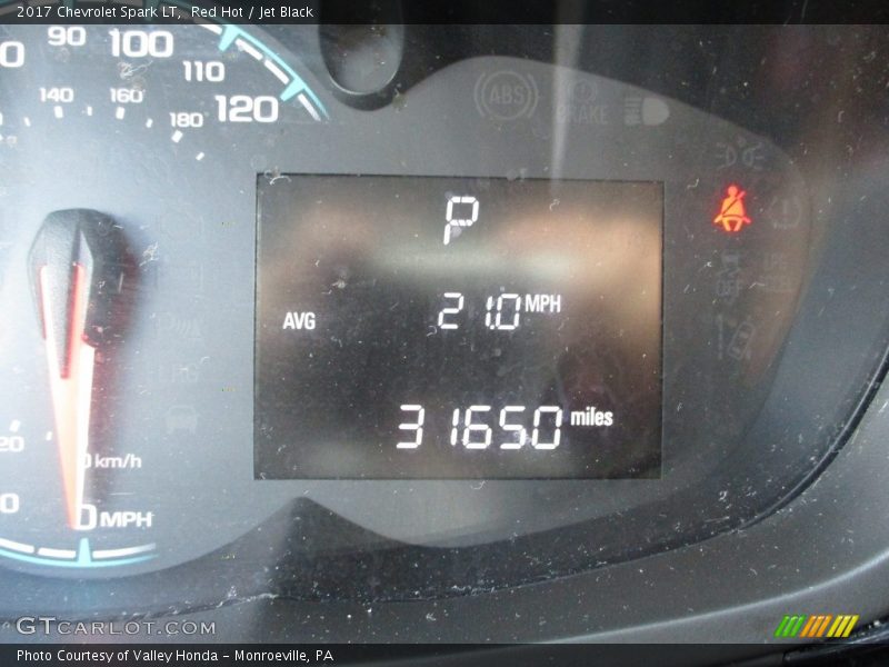 Red Hot / Jet Black 2017 Chevrolet Spark LT