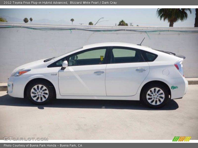 Blizzard White Pearl / Dark Gray 2012 Toyota Prius Plug-in Hybrid Advanced