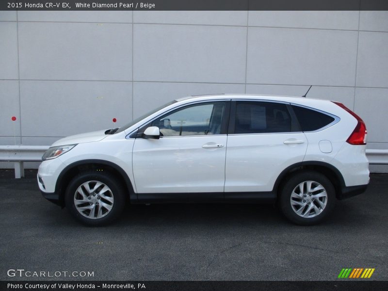 White Diamond Pearl / Beige 2015 Honda CR-V EX