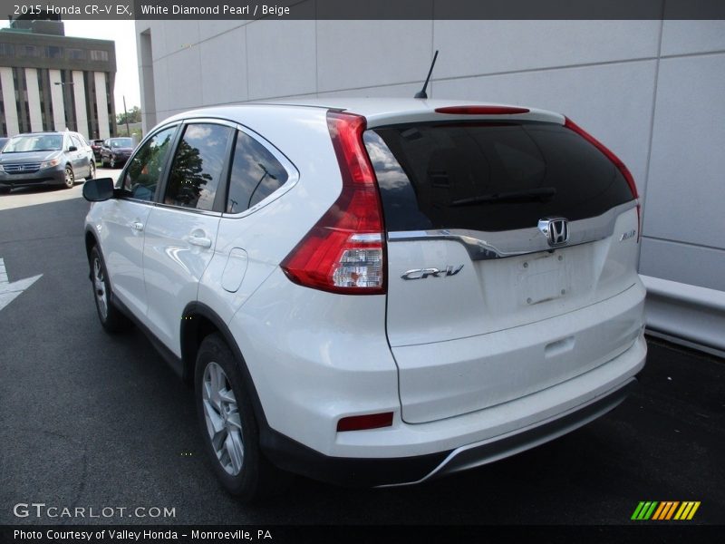 White Diamond Pearl / Beige 2015 Honda CR-V EX