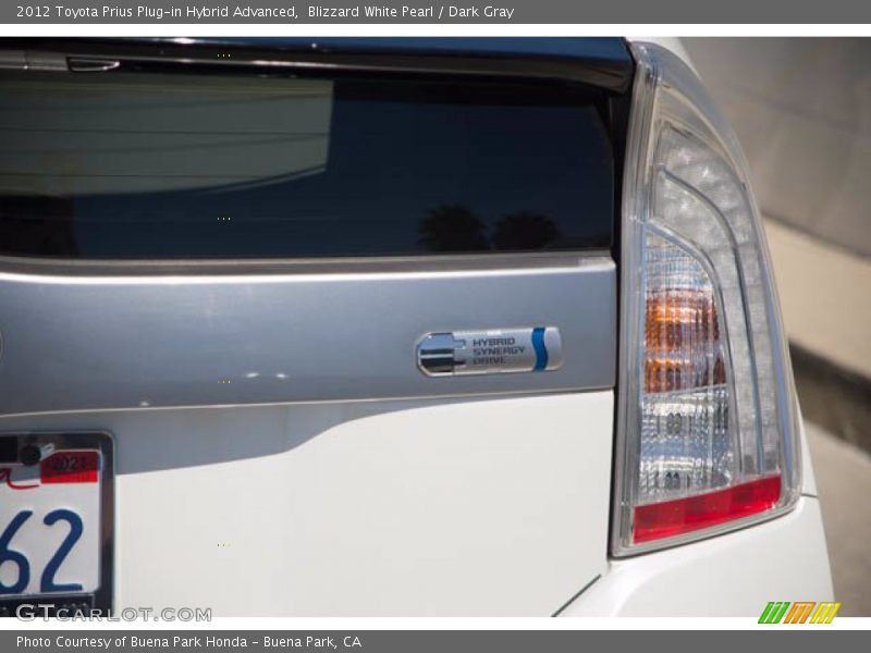Blizzard White Pearl / Dark Gray 2012 Toyota Prius Plug-in Hybrid Advanced