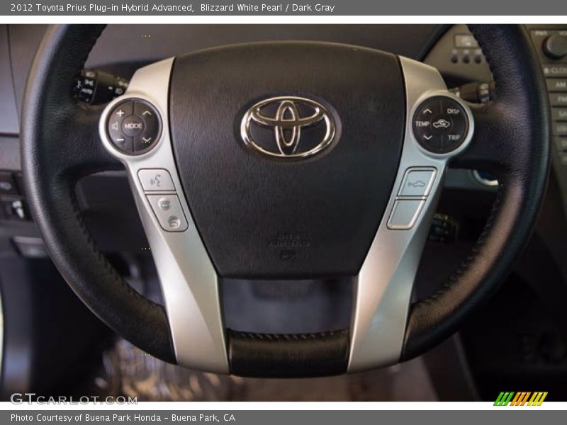 Blizzard White Pearl / Dark Gray 2012 Toyota Prius Plug-in Hybrid Advanced